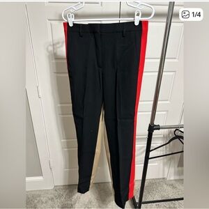 BURBERRY Black Pants with Red Stripes and Tan back